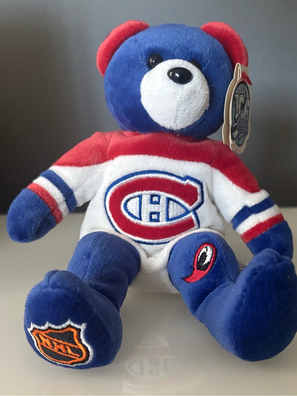 Montreal Canadiens Blue & Red Hockey Bear Plush